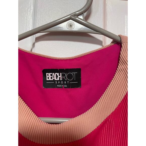 Beach Riot Gwen Top Sports Bra Rouge Color Block Size XL - Picture 5 of 7